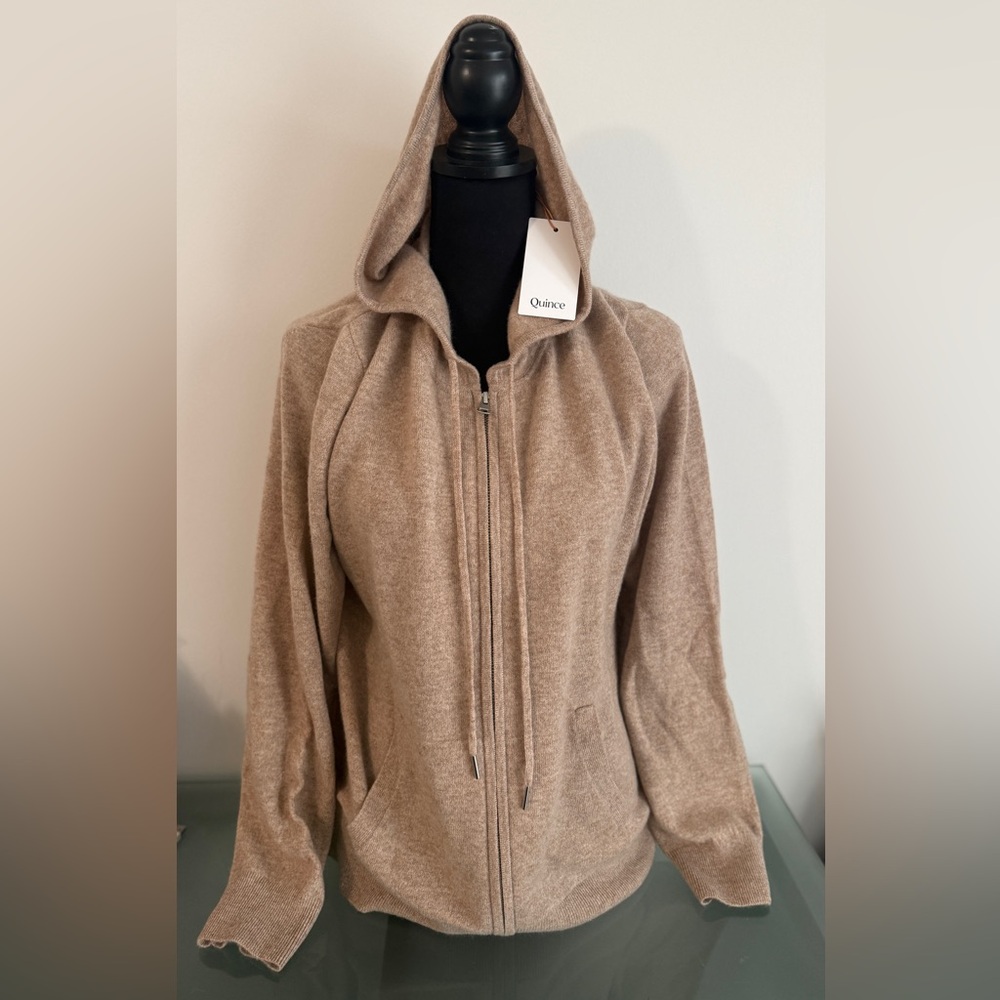 Quince Women's Mongolian Cashmere Full-Zip Hoodie -New With Tags - Picture 2 of 5